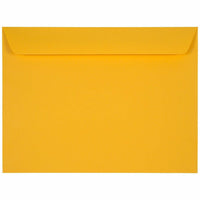 JAM Paper Booklet Premium Envelopes - 9" x 12" - Sunflower Yellow - 100 Pack -Colour: Sunflower Yellow