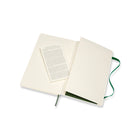 Moleskine Ruled Soft Cover Classic Notebook - Large - Myrtle Green - 5" x 8.25"-Enclosed Bound Notebook