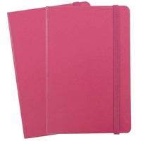 JAM Paper Hardcover Lined Notebook with Elastic Closure, Large, 5.88 x 8.5 Journal, Pink Berry, 2/Pack (340528856g)-Pink Berry Harcover Notebook / Journal