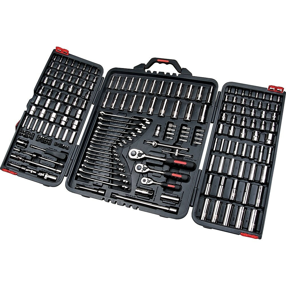 Aurora Tools Drive S.A.E./Metric Socket and Wrench Set, 210-Piece