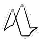 Eddie's #2A Vinyl Coated Wire Display Easel - 4-3/4"H x 3-3/4"W Base - Black - 12 Pack-Vinyl coated wire