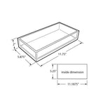 Azar Displays Large Deluxe Tray, 11.75" x 5.88", 4 Pack (556206)-Dimensions: 11.75"D x 5.88"D x 2"H