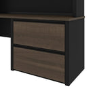 Bestar Connexion Add-On Lateral File Cabinet, Antigua & Black-33.9" W x 17.8" D x 29.4" H