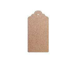 Wamaco Wamaco Blank Scalloped Top Tags - 3 15/16" x 1 15/16" - Kraft - 1000 Pack-Retail pricing, description
