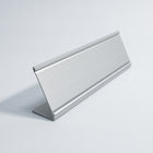 Futech APS032S Countertop Name Plate / Sign Holder, Silver, 2 Pack-Aluminum, Silver
