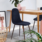 FurnitureR Blue Dining Chair, Set of 4, Charlton-Weight capacity: 300 lbs.