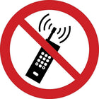 ISO Safety Labels, Prohibition, No Portable Transmitters, SAX369-Material - Adhesive Vinyl