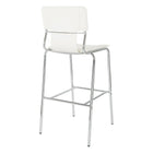 Avenue Six 30" Dorado Vinyl with Chrome Base Bar Stools, White, 2 Pack-Chrome Base