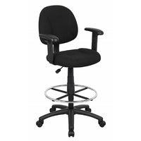 Nicer Furniture Fabric Drafting Chair - Adjustable Arms-Contoured seat and backrest designed to reduce back strain and support proper posture
