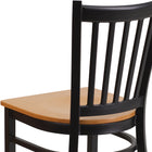 Flash Furniture HERCULES Series Black Vertical Back Metal Restaurant Chair - Natural Wood Seat-.625'' Thick Plywood Seat