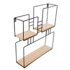 Truu Design Decorative Square Wooden Wall Shelf, 17.75 x 16 inches, Black-Display: easy installation, simply hang it on any wall in your house using the keyhole hooks