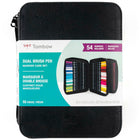 Tombow 54 Zipp Marker Case - Black-High-quality, resilient flexible brush tip & firm fine tip marking pen