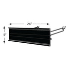 Azar Displays Extended Graphic Sign Holder, 5" x 24" (600524-BLK)-Black Metal