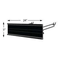 Azar Displays Extended Graphic Sign Holder, 5" x 24" (600524-BLK)-Black Metal