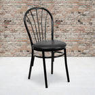 Flash Furniture HERCULES Series Fan Back Metal Chair - Black Vinyl Seat-Welded Joint Assembly