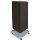Azar Displays 40" x 14" x 14" 4-Sided Interlocking Pegboard Floor Display with Wheels, Black (701436-BLK)-Revolves on a square wheeled base