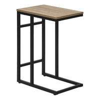 Monarch Specialties 2172 Accent Table - 24"H/Dark Taupe/Black Metal-Bring a modern tone to your living room, office space, family room or den with this stylish dark taupe / black metal C end table