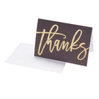 Mara-Mi Thank You Notes - 3.5" x 5" - Black Linen - 50 Pack-50 thank you cards and 50 envelopes