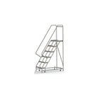 Tri-Arc Manufacturing Aluminum Rolling Ladder, Step Width: 24", Step Type: Ribbed, No. of Steps: 6 (WLAR106244)-No. of Steps: 6