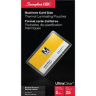 Swingline GBC UltraClear Thermal Laminating Pouch, 2-3/16" x 3-11/16", 5 mil, Business Card Size, 25 Pack-Business card size