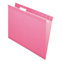 Pendaflex Reversaflex Premium Coloured Hanging File Folders, Pink, Letter Size, 25 Pack-10 times stronger than standard folders to last longer and hold more without tearing