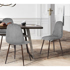 FurnitureR Grey Dining Chair, Set of 4, Charlton-Weight capacity: 300 lbs.