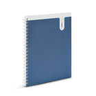 Poppin 1-Subject Ruled Pocket Spiral Notebook - 11 x 8-1/2" - Slate Blue - 80 Sheets-Papers are 3-hole punched for happy trails from notebook to binder
