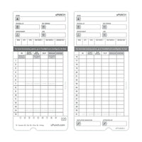 uPunch HNTC2100 Time Cards, 100 Pack-Total Regular Hours Worked and Overtime Hours Worked Columns