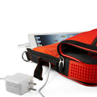 Vangoddy 12" Laptop Messenger Bag - Red-Top dual zip-around closure