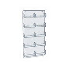 Azar Displays 15.75" x 8.5" 10 Pocket Wall Mount Acrylic Business Card Holder, 2 Pack (252222)-Works on pegboard/slat wall and grid wall