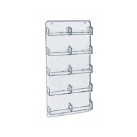 Azar Displays 15.75" x 8.5" 10 Pocket Wall Mount Acrylic Business Card Holder, 2 Pack (252222)-Works on pegboard/slat wall and grid wall