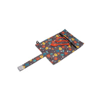 Bondstreet Reusable Placemat and Utensils - Grey Monsters Print-Lunch placement
