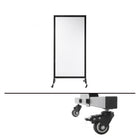 Quartet Mobile Room Divider - 4' x 6'-Frame is metal and sits on wheels for easy transportation from hallways to work areas