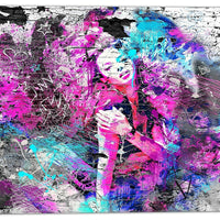 Designart Graffiti Girl Street Art Canvas Artwork, (PT3632-30-30)-Print
