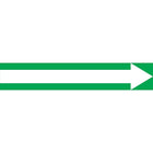 Accuform Signs Self-Stick Pipe Markers, 12" W x 2-1/2" H, 2-1/2" - 6" Pipe Dia., White On Green - 4 Pack-Colours White on Green