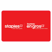 Staples $250 Gift Card-Always the perfect gift - redeemable at all Staples retail stores in Canada