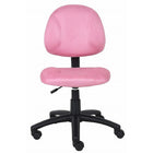 Nicer Furniture Perfect Posture Deluxe Microfiber Task Chair - Pink-Upholstered in soft, stylish pink microfiber fabric.