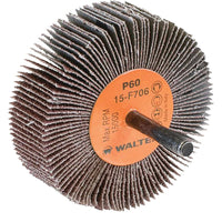 Walter Surface Technologies Flap Wheels-Coolcut Flap Wheels, Aluminum Oxide, 60 Grit, 3" x 1" x 1/4" - 4 Pack-Abrasive Material: Aluminum Oxide
