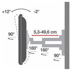 Techly Ultra Slim Wall Mount with Level, 40"-80"-Decorative sleeves on the arms for better cable management and nice appearance