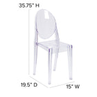 Flash Furniture Ghost Side Chair - Transparent-Stack Quantity: 7