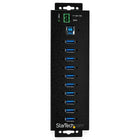 StarTech 10-Port Industrial USB 3.0 Hub with External Power Adapter, ESD & 350W Surge Protection-Surge protection of 350W on the downstream and upstream USB ports