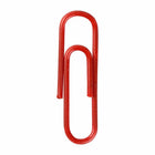 JAM Paper Colored Standard 1" Paper Clips - Red - 2 Packs of 100-Premium paper clips made from high quality vinyl coated steel wire
