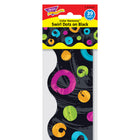 TREND enterprises, Inc. Color Harmony Swirl Dots on Black Terrific Trimmers-Black, blue, lime, orange, magenta