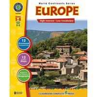 Classroom Complete Press World Continents Series Europe Book, Grade 5 - 8 (CCP5752)-Subject: Geography