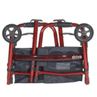 Drive Medical Portable Folding Travel Walker with 5" Wheels and Fold up Legs-Legs are attached with strong elastic cords so legs can be folded