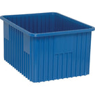 Quantum Storage Systems Divider Box Containers, Plastic, 22.5" W x 17.5" D x 8" H, Blue - 2 Pack-Colour: Blue