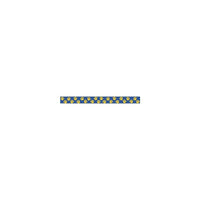 Teacher Created Resources Tcr4643 35" x 3" Straight Paw Prints Border Trim, Gold/blue, 72 Pack (TCR4643)-Bulletin board borders are great for preschool to grade 12 classroom settings