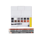 Derwent Shade and Tone 12-Colour Mixed Media Set (2305903)-A curated, natural and monochrome mixed media collection that is perfect for creating landscape, portrait and tonal work