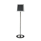 Futech FSH011S Landscape/Portrait Floor Sign Holder - 10.5" x 13" Signs - Silver-Holds images 8.5" x 11"