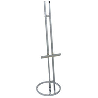 Eddie's Hang-Up Display Ltd. 67" Floor Standing Easel with Circular Base, Chrome, 5 Pack-Bottom support brackets adjusts down to 56" from top